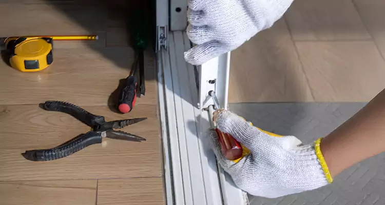 Backyard Sliding Door Track Repair in Ojus, FL